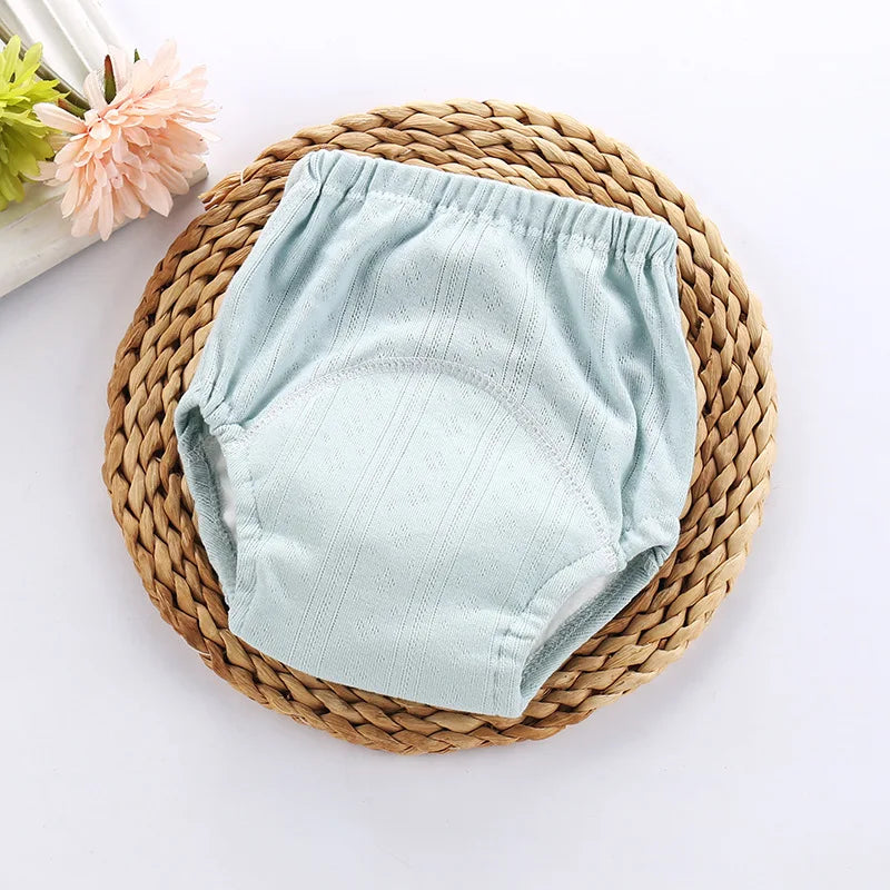 Baby Cotton Cloth Diaper Training Pants Infant Toilet Training Pants for Boys and Girls Summer Diapers Leak Proof and Waterproof Leedoar