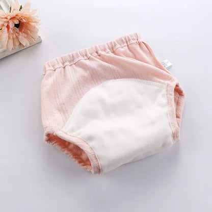 Baby Cotton Cloth Diaper Training Pants Infant Toilet Training Pants for Boys and Girls Summer Diapers Leak Proof and Waterproof Leedoar