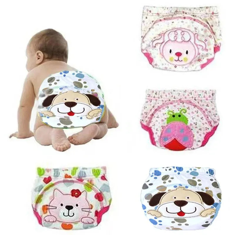 Baby Cotton Learning Pants Diaper Diaper Waterproof Training Pants Breathable Baby Washable Cartoon Training Pants Leedoar