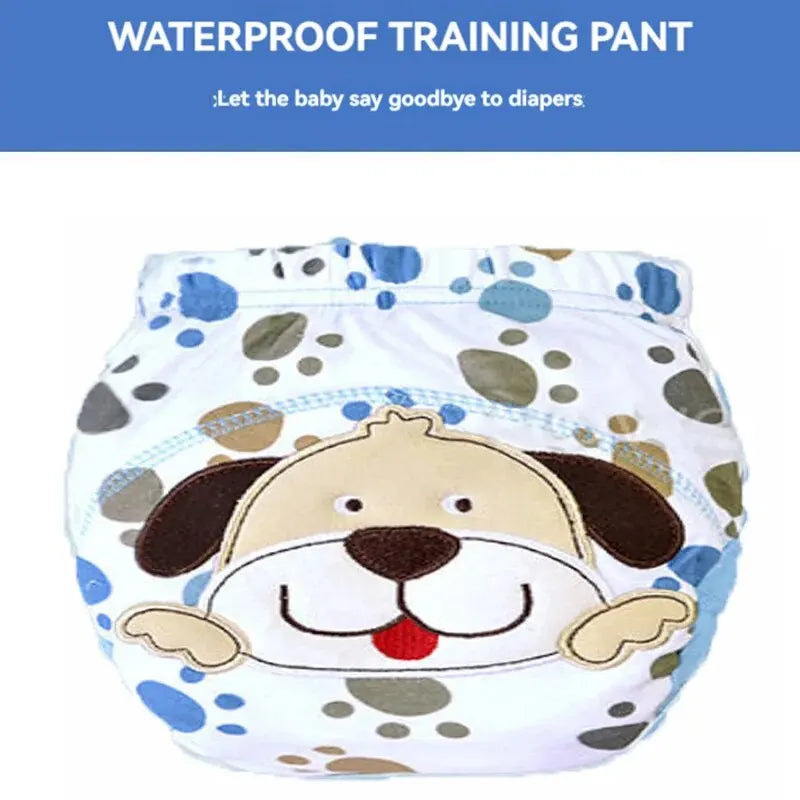 Baby Cotton Learning Pants Diaper Diaper Waterproof Training Pants Breathable Baby Washable Cartoon Training Pants Leedoar