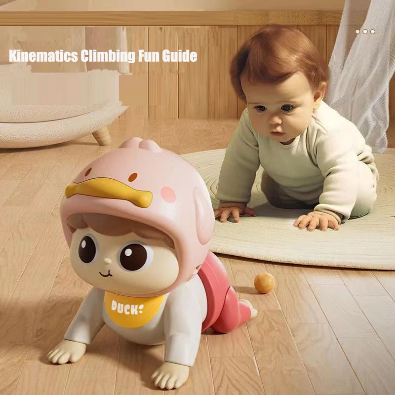 Baby Crawling Toys with Sound Electric Baby Doll Toy for Toddler Learn To Climb Educational Toddler Moving Toy 0-6-12Months Gift Leedoar