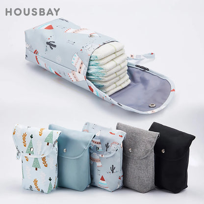 Baby Diaper Bag Organizer Reusable Waterproof Wet/Dry Cloth Bag Mummy Storage Nappy Bag For Disposable Carrying Diaper Clothing Leedoar