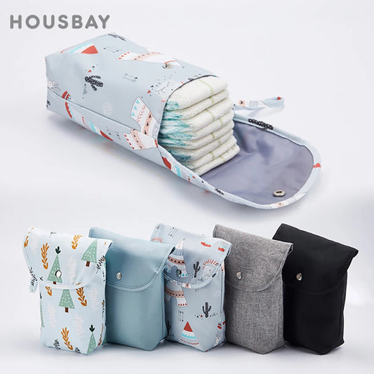 Baby Diaper Bag Organizer Reusable Waterproof Wet/Dry Cloth Bag Mummy Storage Nappy Bag For Disposable Carrying Diaper Clothing Leedoar