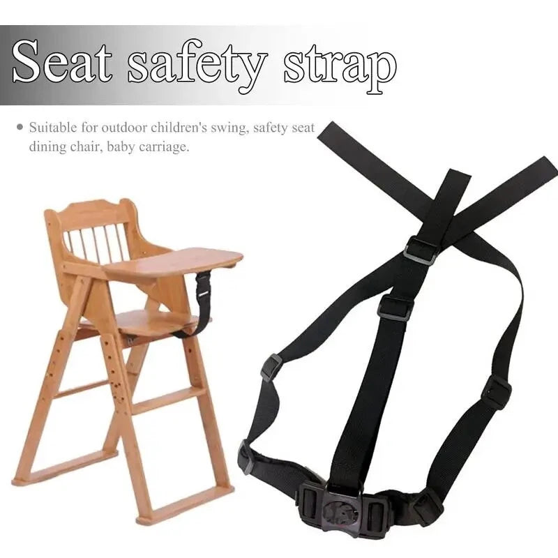 Baby Dining Chair Safety Belt Baby Feeding Chair Belt 3 Point Baby Safety Belt Fixed Seat Harness Belt Baby Stroller Accessories