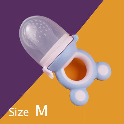 Baby Feeder Silicone Fresh Food Nibbler Kids Boy Girl Bear Ear Fruit Feeding Safe Infant Baby Supplies Nipple Soother Bottles Leedoar