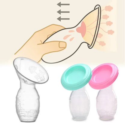 Baby Feeding Manual Breast Pump Partner Breast Collector Automatic Correction Breast Milk Silicone Pumps PP BPA Free Leedoar