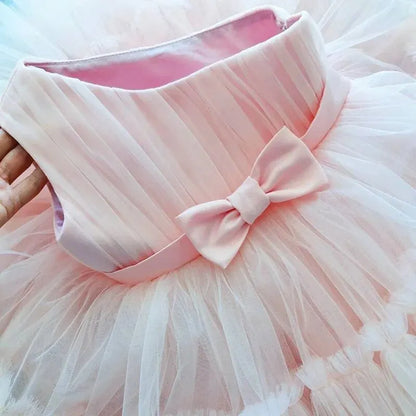 Baby Girls Birthday Dress For 1 2 Year Newborn Baptism Pink Clothes Toddler Kid One Shoulder Elegant Christening Party Tutu Gown Leedoar