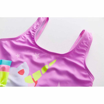 Baby Girls Swimwears Summer Bikini Set Sun Protection Kids Swimwear Swimsuit for Girl Teenager Kids Beachewear Leedoar