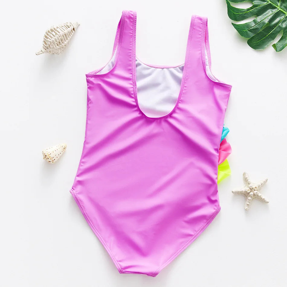 Baby Girls Swimwears Summer Bikini Set Sun Protection Kids Swimwear Swimsuit for Girl Teenager Kids Beachewear Leedoar