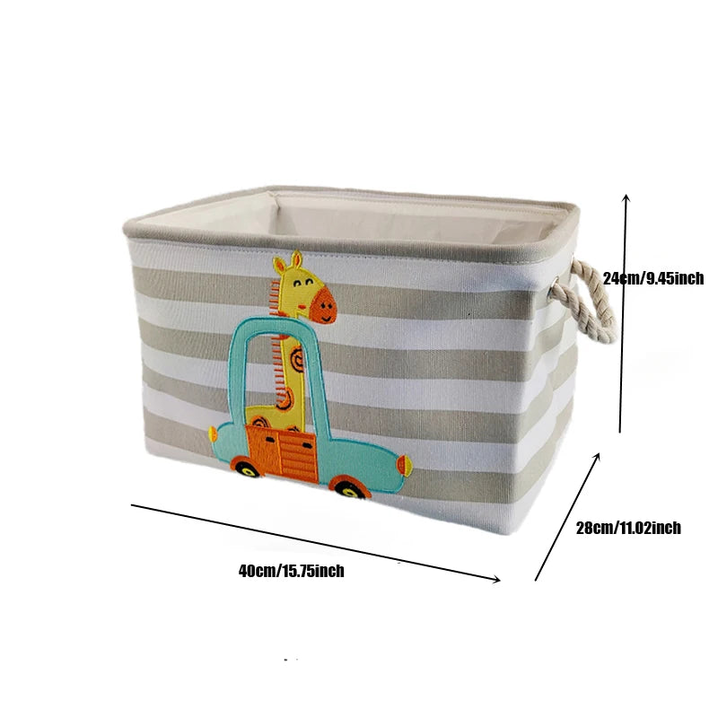 Baby Laundry Basket Cute Dinosaur Foldable Toy Storage Bucket Picnic Dirty Clothes Basket Box Organizer Cartoon Animal Leedoar