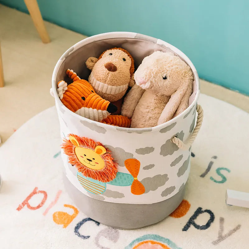 Baby Laundry Basket Cute Dinosaur Foldable Toy Storage Bucket Picnic Dirty Clothes Basket Box Organizer Cartoon Animal Leedoar