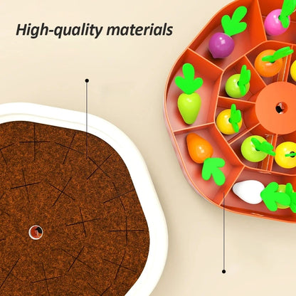 Baby Montessori Toys For Toddler Toys Educational Colorful Shape Toy Pull Carrot Set Counting Discouvery Toys For Kids Learning Leedoar