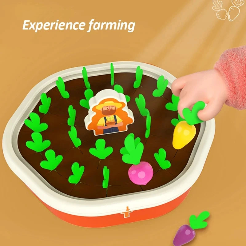 Baby Montessori Toys For Toddler Toys Educational Colorful Shape Toy Pull Carrot Set Counting Discouvery Toys For Kids Learning Leedoar