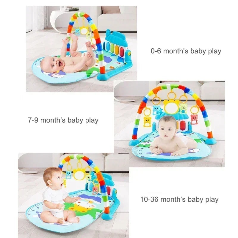 Baby Music Rack Play Mat Kids Piano Keyboard Carpet Gym Crawling Activity Infant Rug Early Educational Toy for Baby Gift