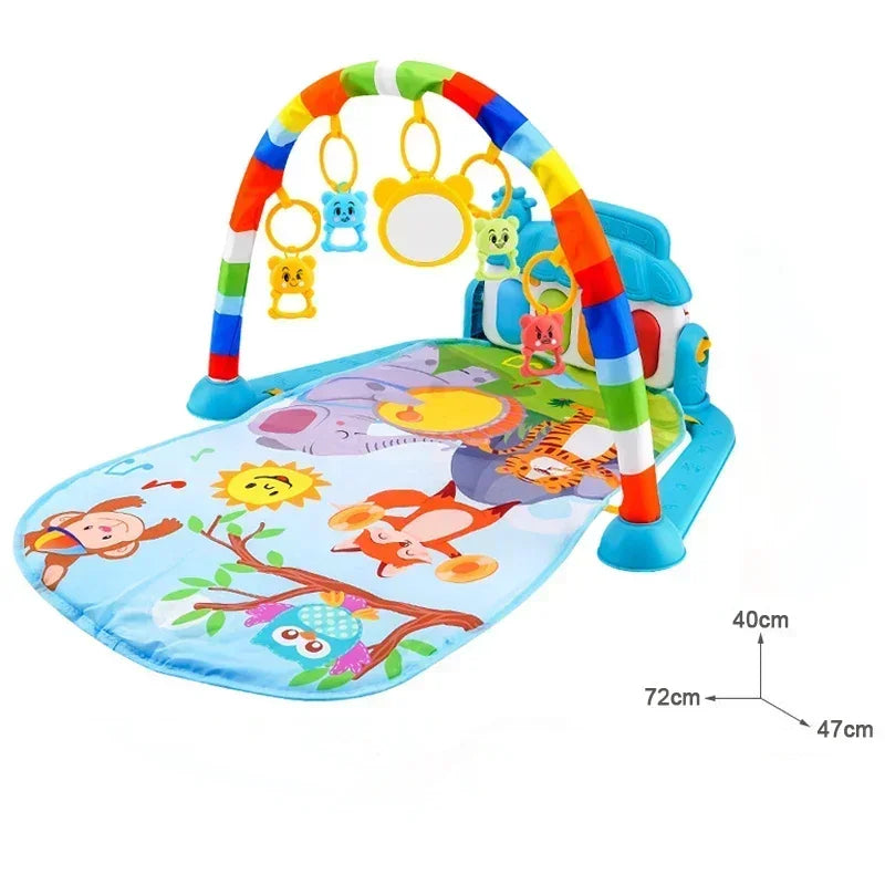 Baby Music Rack Play Mat Kids Piano Keyboard Carpet Gym Crawling Activity Infant Rug Early Educational Toy for Baby Gift Leedoar