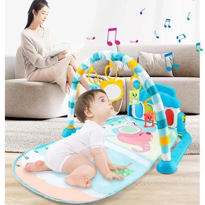 Baby Music Rack Play Mat Kids Piano Keyboard Carpet Gym Crawling Activity Infant Rug Early Educational Toy for Baby Gift