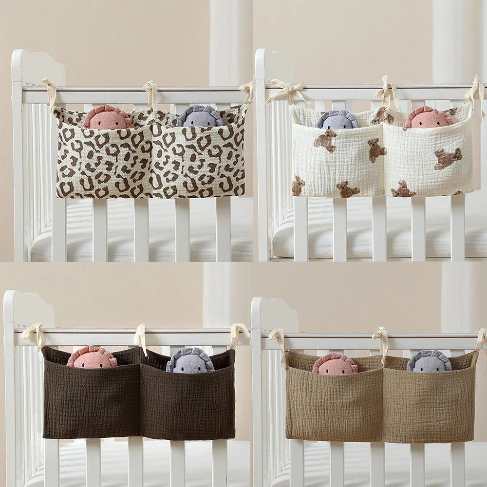 Baby Nursery Crib Organizer, Diaper Caddy Stacker, Portable Hanging Storage for Diapers Wipes Baby Essentials , Changing Table Leedoar