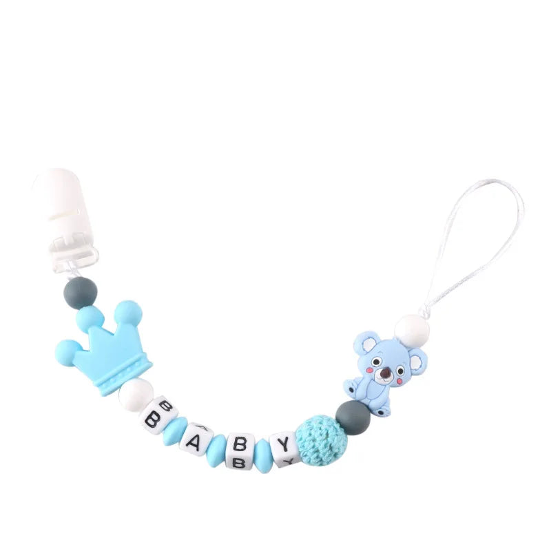 Baby Pacifier Clips Koala Pacifier Chain Holder for Baby Teething Soother Chew Toy Dummy Clips Leedoar