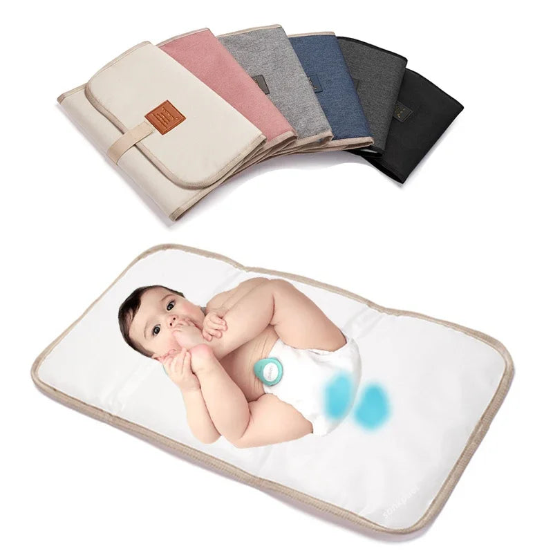 Baby Portable Foldable Washable Compact Travel Nappy Diaper Changing Mat Waterproof Floor Change Play Mat Leedoar