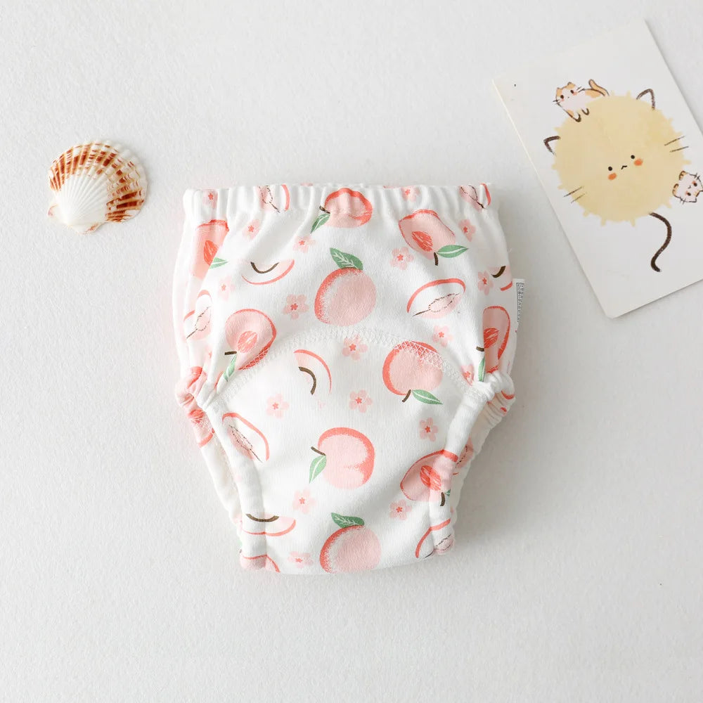 Baby Reusable Diapers Thickening Layer Waterproof Reusable Cotton Diapers Breathable Training Shorts Underwear Cloth Pants Leedoar