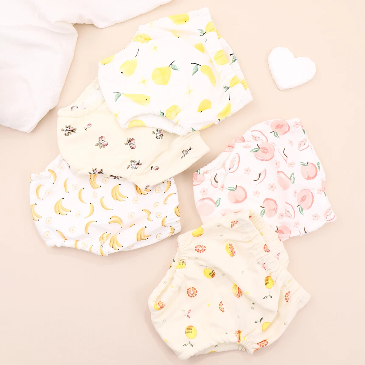 Baby Reusable Diapers Thickening Layer Waterproof Reusable Cotton Diapers Breathable Training Shorts Underwear Cloth Pants Leedoar