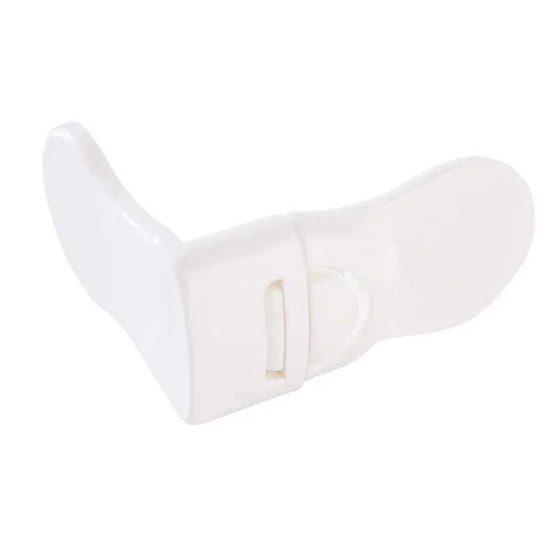 Baby Safety Drawer Lock Anti-Pinching Hand Cabinet Drawer Locks Plastic White Safety Buckle for Children Kids Protection Leedoar