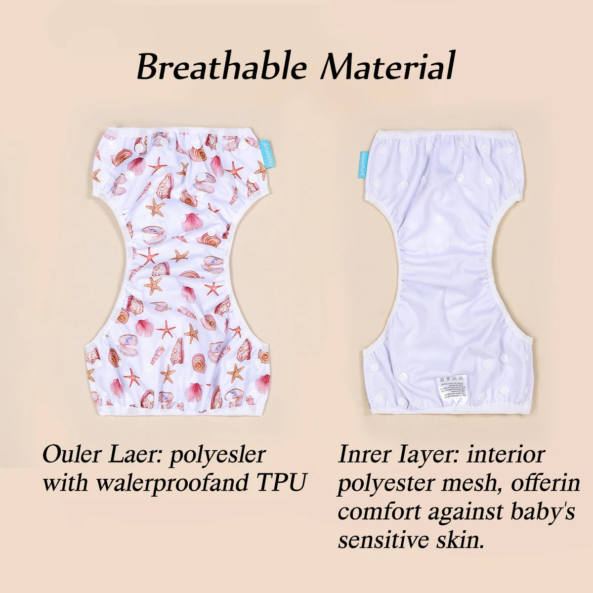 Baby Swim Diapers Reuseable Washable & Adjustable for Swimming Lesson & Baby Shower Gifts Leedoar