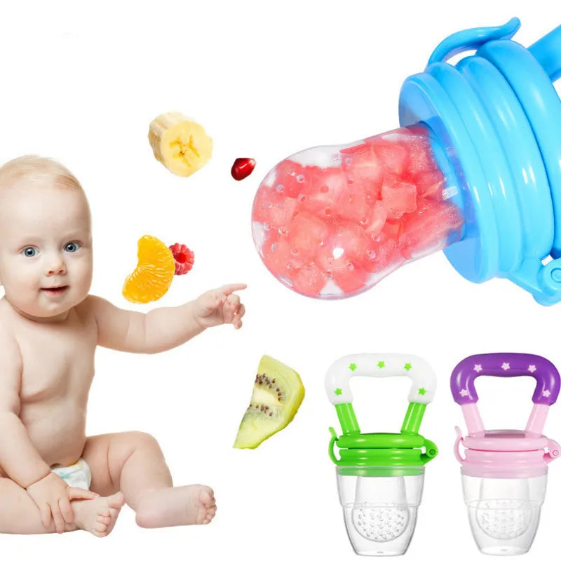 Baby Teether for Teeth Bebe Pacifier Fresh Food Feeder Babies accessories newborn Silicone Rice Cereal Fruit Bottle Squeeze Leedoar