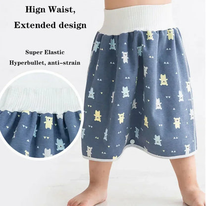 Baby Waterproof Diaper Pants Skirt for Potty Training Baby Comfy Diaper Short for Boys and Girls Sleeping Bedclothes Leedoar