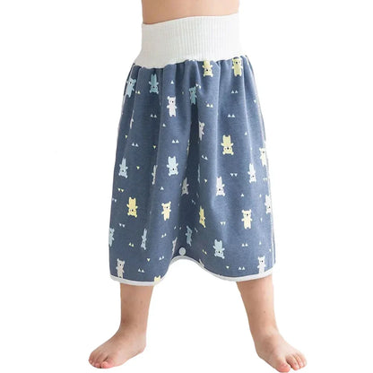 Baby Waterproof Diaper Pants Skirt for Potty Training Baby Comfy Diaper Short for Boys and Girls Sleeping Bedclothes Leedoar