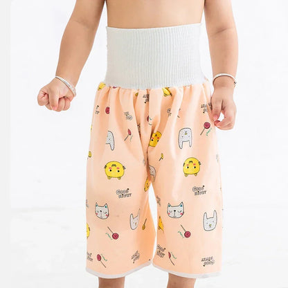 Baby Waterproof Diaper Pants Skirt for Potty Training Baby Comfy Diaper Short for Boys and Girls Sleeping Bedclothes Leedoar