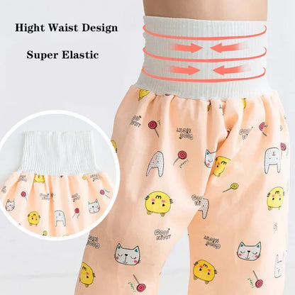 Baby Waterproof Diaper Pants Skirt for Potty Training Baby Comfy Diaper Short for Boys and Girls Sleeping Bedclothes Leedoar