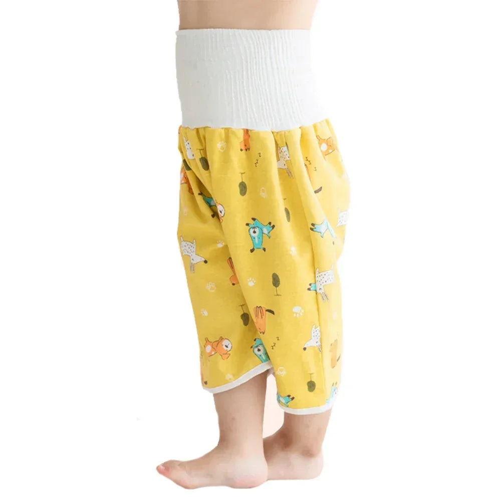 Baby Waterproof Diaper Pants Skirt for Potty Training Baby Comfy Diaper Short for Boys and Girls Sleeping Bedclothes Leedoar