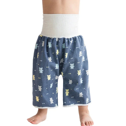 Baby Waterproof Diaper Pants Skirt for Potty Training Baby Comfy Diaper Short for Boys and Girls Sleeping Bedclothes Leedoar