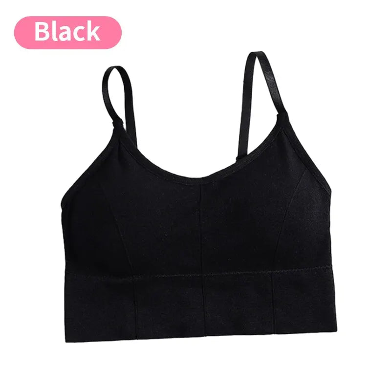 Sutiã esportivo feminino sem costas, sutiã esportivo para academia, roupa íntima feminina sem costura, alça de ombro ajustável, acolchoado interno, colete de ioga, bralette 