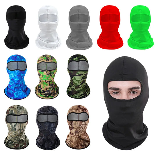 Balaclava Motorcycle Face Mask Moto Helmet Bandana Hood Ski Neck Full Face Mask Windproof Dustproof Face Shield Men's Biker Mask Leedoar