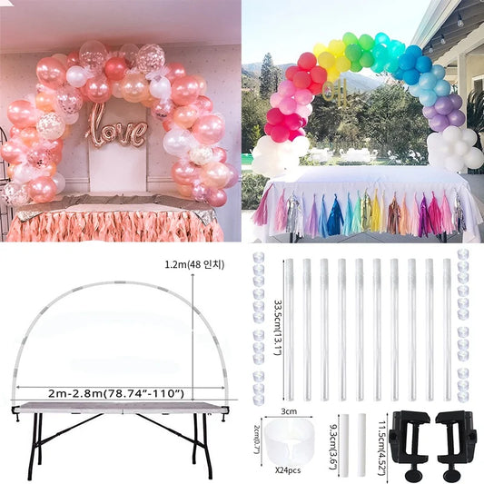 Balloons Arches Kit Decorations Table Arch Stand Balloons Accessories Tools For Wedding Happy Birthday Party Decorations Kids Leedoar