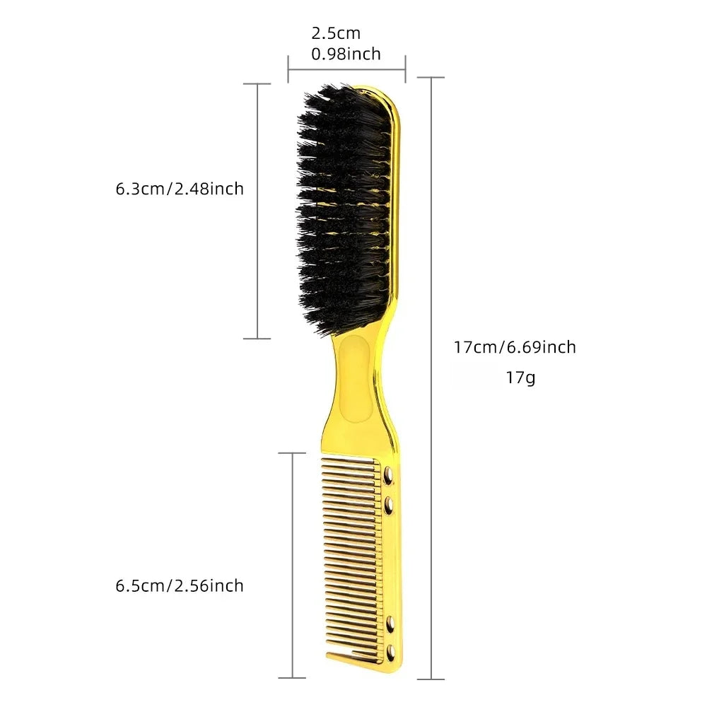 Pente de barba de barbeiro Escova de barbear masculina de dois lados Escovas de barba Salão de cabeleireiro Ferramenta de modelagem de cabelo 