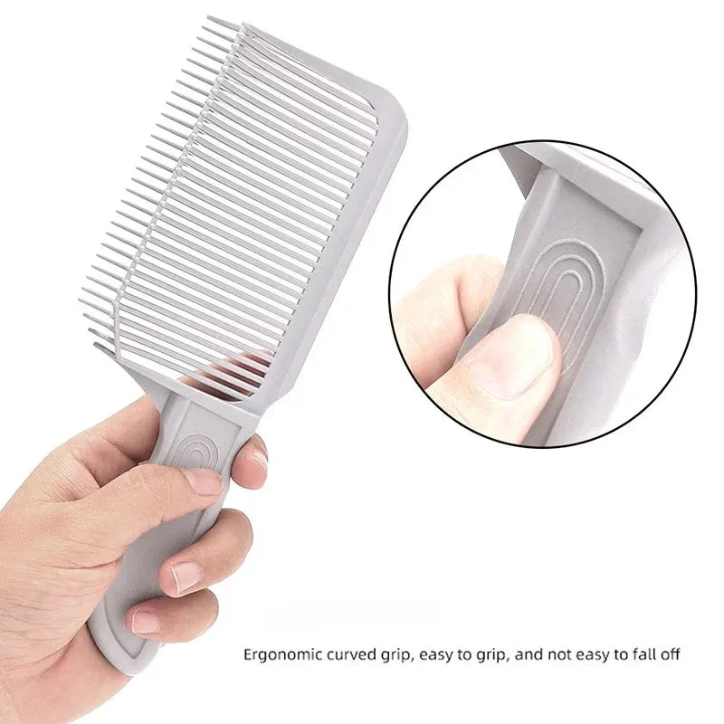 Barber Fade Combs Hair Cutting Tool For Gradient Hairstyle Comb Flat Top Hair Cutting Comb For Men Heat Resistant Fade Brush빗 Leedoar