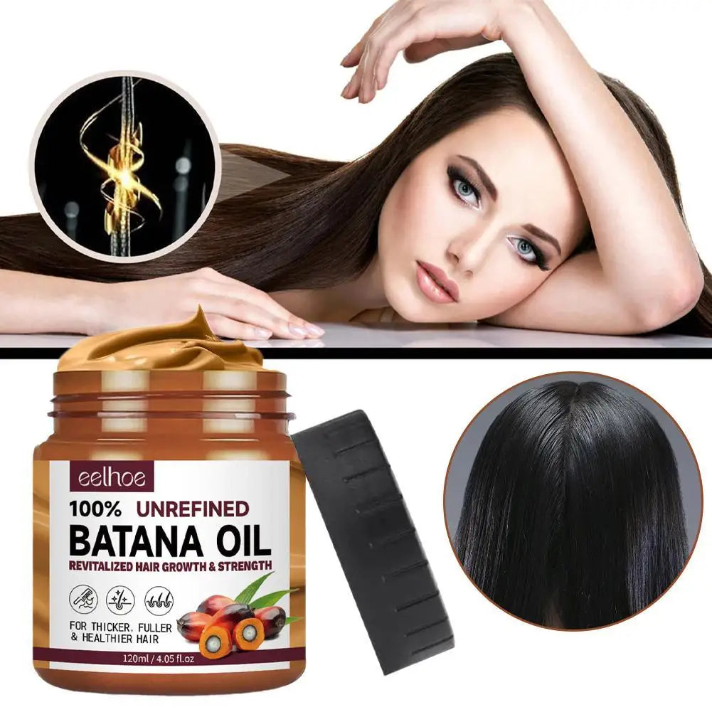 Batana Oil for hair growth Repair Nourish Prevent Hair Loss Eliminates Split Ends With Vitamin E Smooth Frizzy Hair Women Men Leedoar