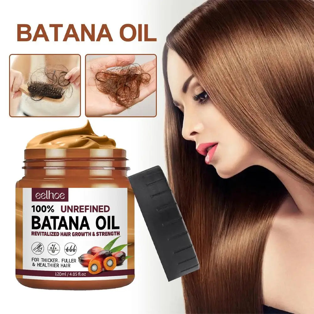 Batana Oil for hair growth Repair Nourish Prevent Hair Loss Eliminates Split Ends With Vitamin E Smooth Frizzy Hair Women Men Leedoar