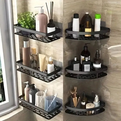 Bathroom Storage Rack, Bathroom Shelves, No-Drill Wall Mount Corner Shelf, Shower Storage Rack Holder Leedoar