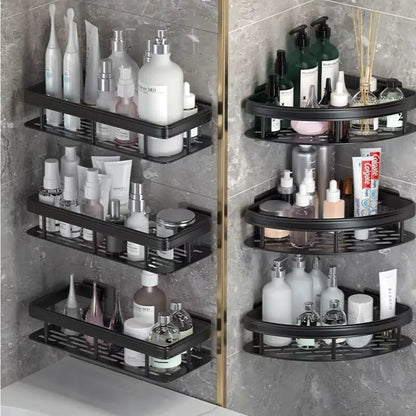 Bathroom Storage Rack, Bathroom Shelves, No-Drill Wall Mount Corner Shelf, Shower Storage Rack Holder Leedoar