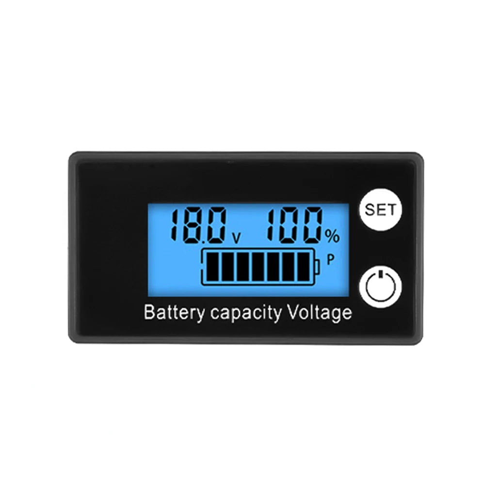 Battery Capacity Indicator DC 8V-100V Lead Acid Lithium LiFePO4 Car Motorcycle Voltmeter Voltage Gauge 12V 24V 48V 72V 6133A