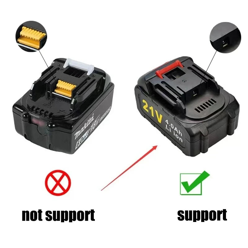 Battery Charger Replacement For Makita Model 18V 21V Li-ion BL1415 BL1420 BL1815 BL1830 BL1840 BL1860 Electric Drill Grinder Leedoar