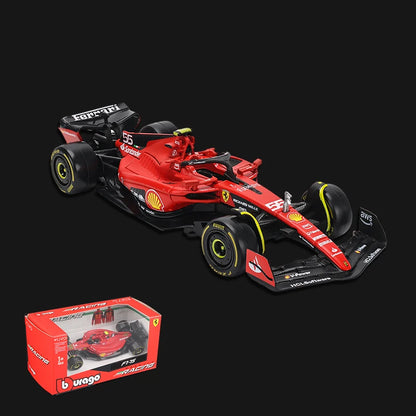 Bburago 1:43 F1 Model Regular Version 2023 Scuderia Ferrari Formula 1 SF23 #16 Leclerc #55 Sainz Alloy Car Diecast Toy Leedoar