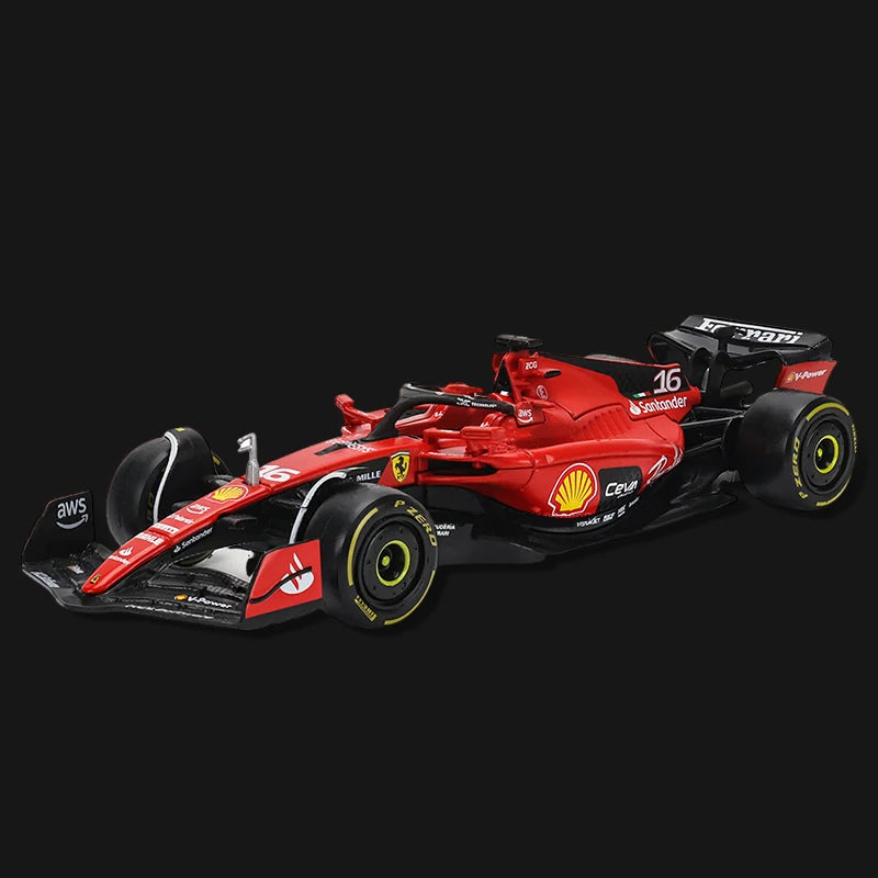 Bburago 1:43 F1 Model Regular Version 2023 Scuderia Ferrari Formula 1 SF23 #16 Leclerc #55 Sainz Alloy Car Diecast Toy Leedoar