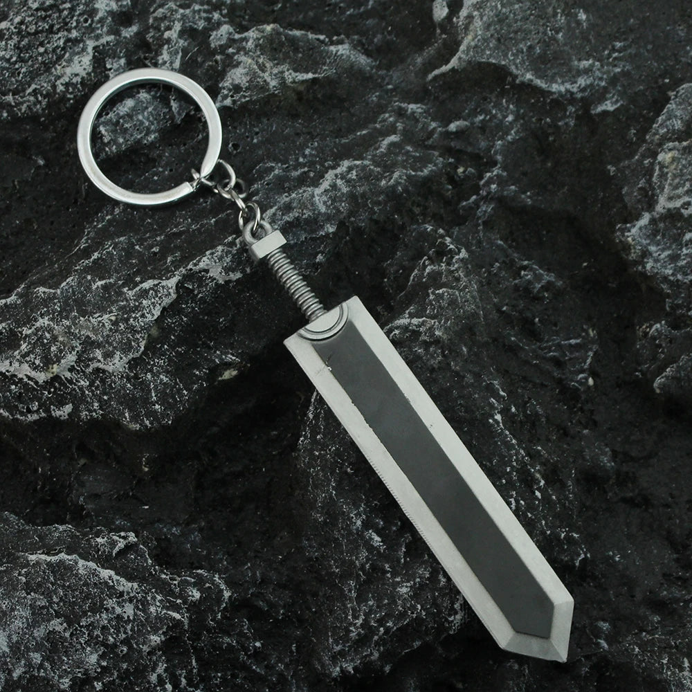 Berserk Anime Keychain Guts Sword Jewelry Set Key Chain Keyrings Keychains for Men Women Accessories Key Ring Pendant Leedoar