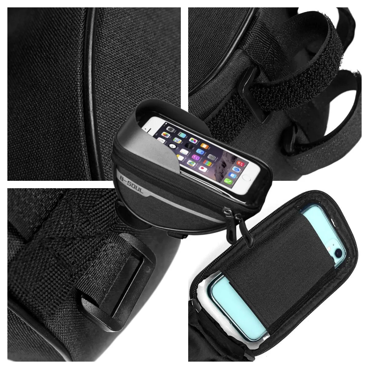 Bicycle Bag 1L Frame Front Top Tube Bike Bag Handlebar Mtb Touch Screen Cycling Bag Phone Holder Bicycle Accessories Leedoar