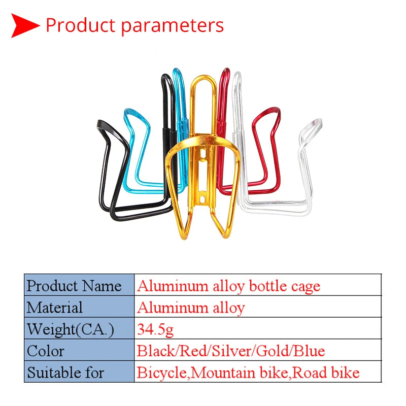 Bicycle Bottle Holder Aluminum Alloy Bicycle Kettle Cage Universal Road Mountain Bike Water Bottle Rack Cycling Water Cup Mount Leedoar